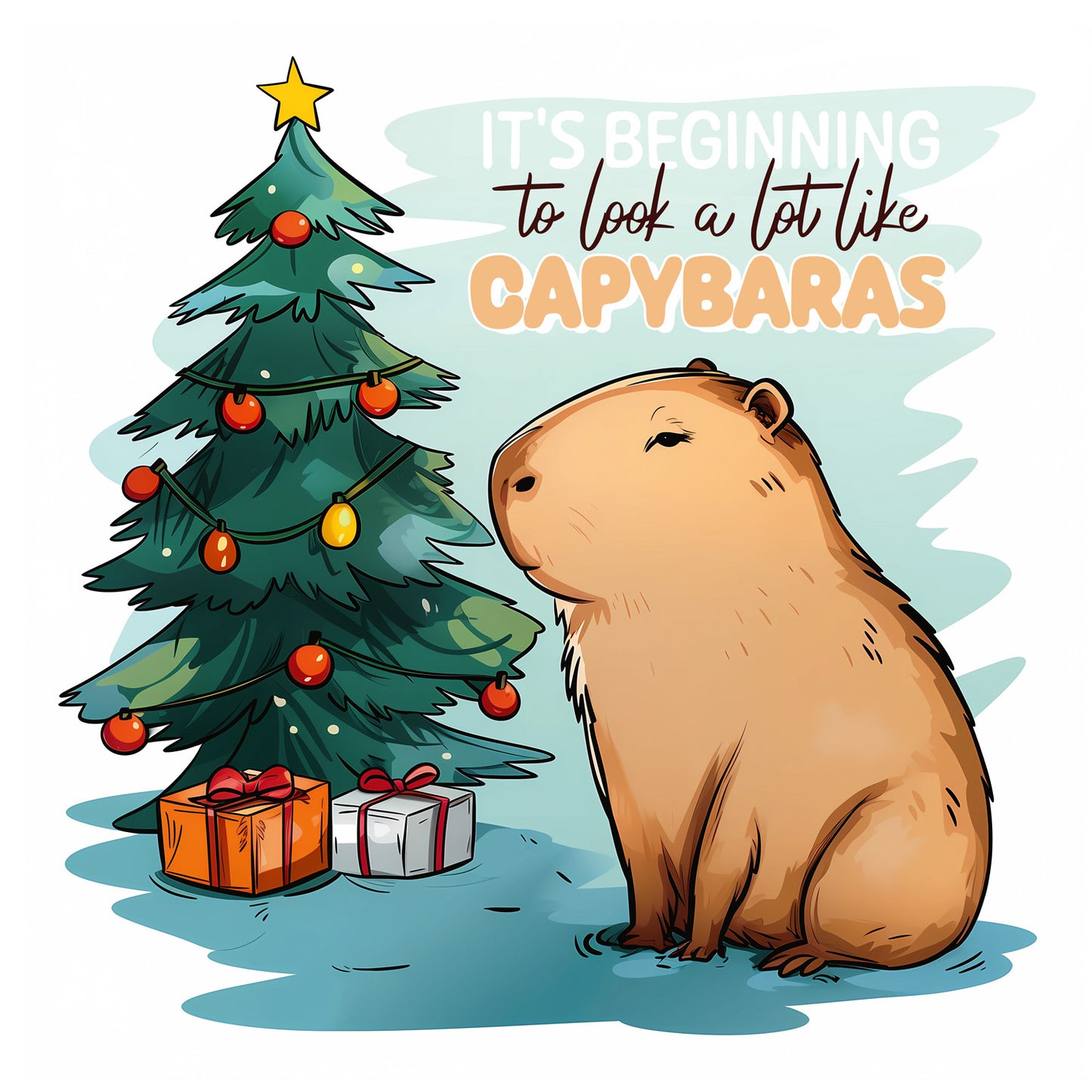 Grid calendar Cheeky Capybaras 2026, 30 x 30 cm