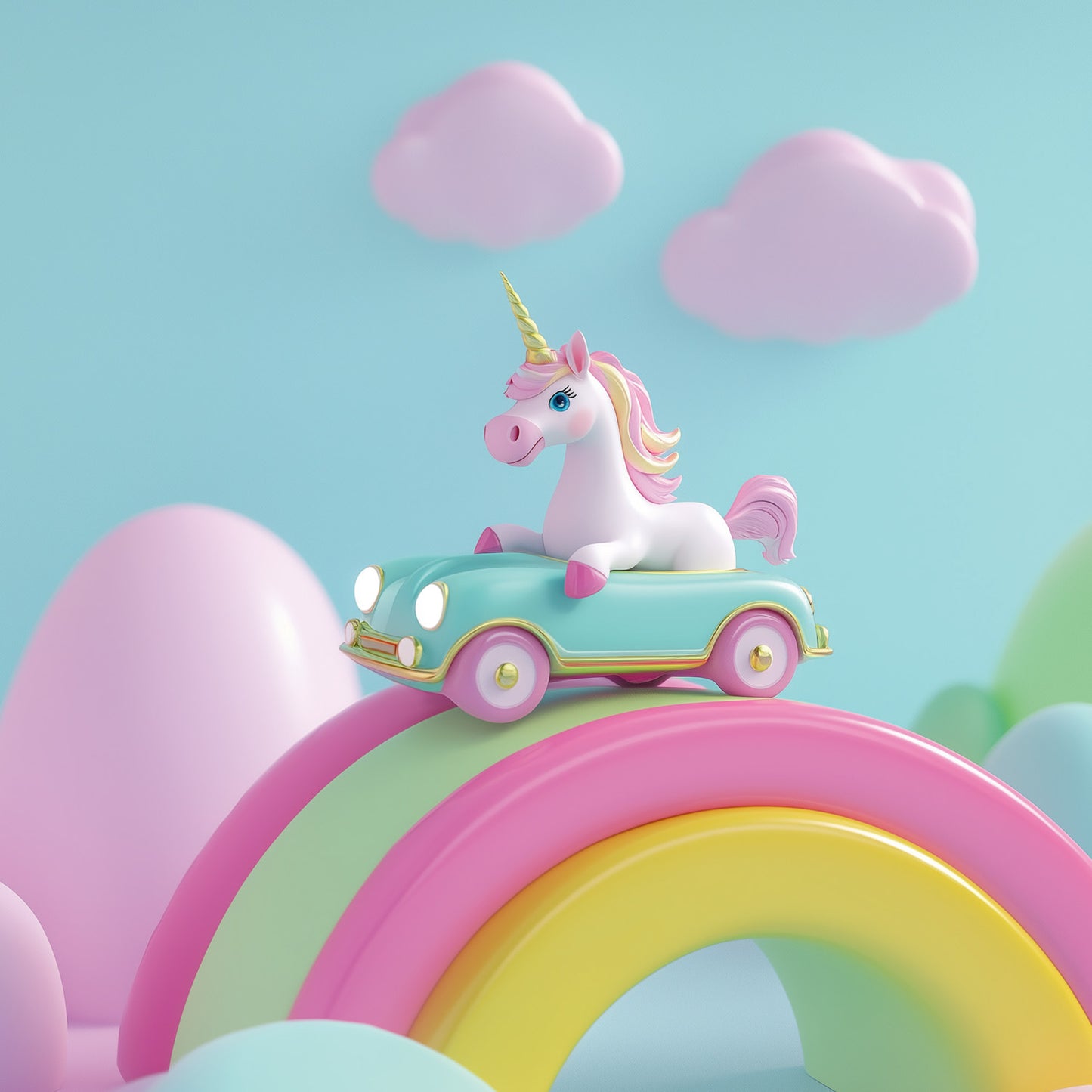Grid calendar Happy Unicorns 2026, 30 x 30 cm