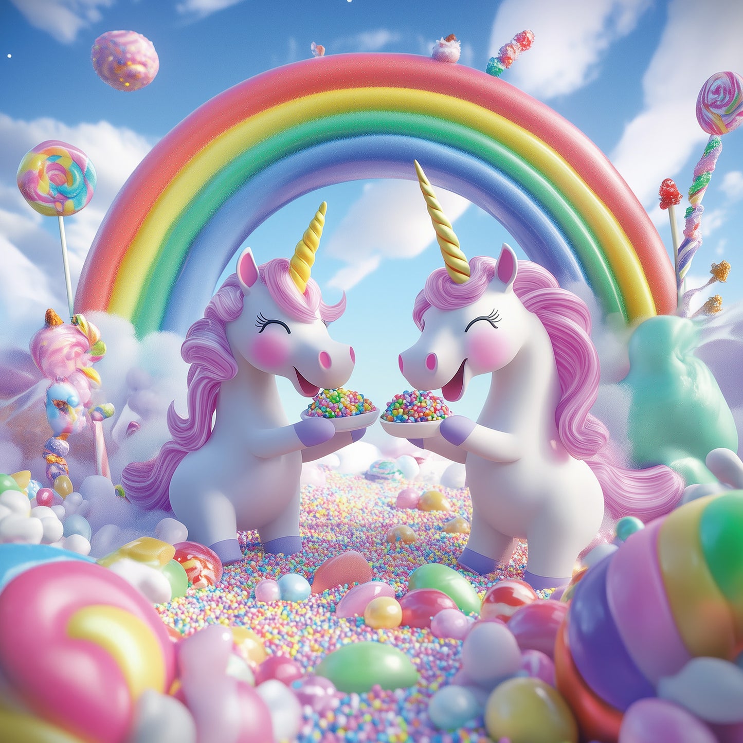 Grid calendar Happy Unicorns 2026, 30 x 30 cm