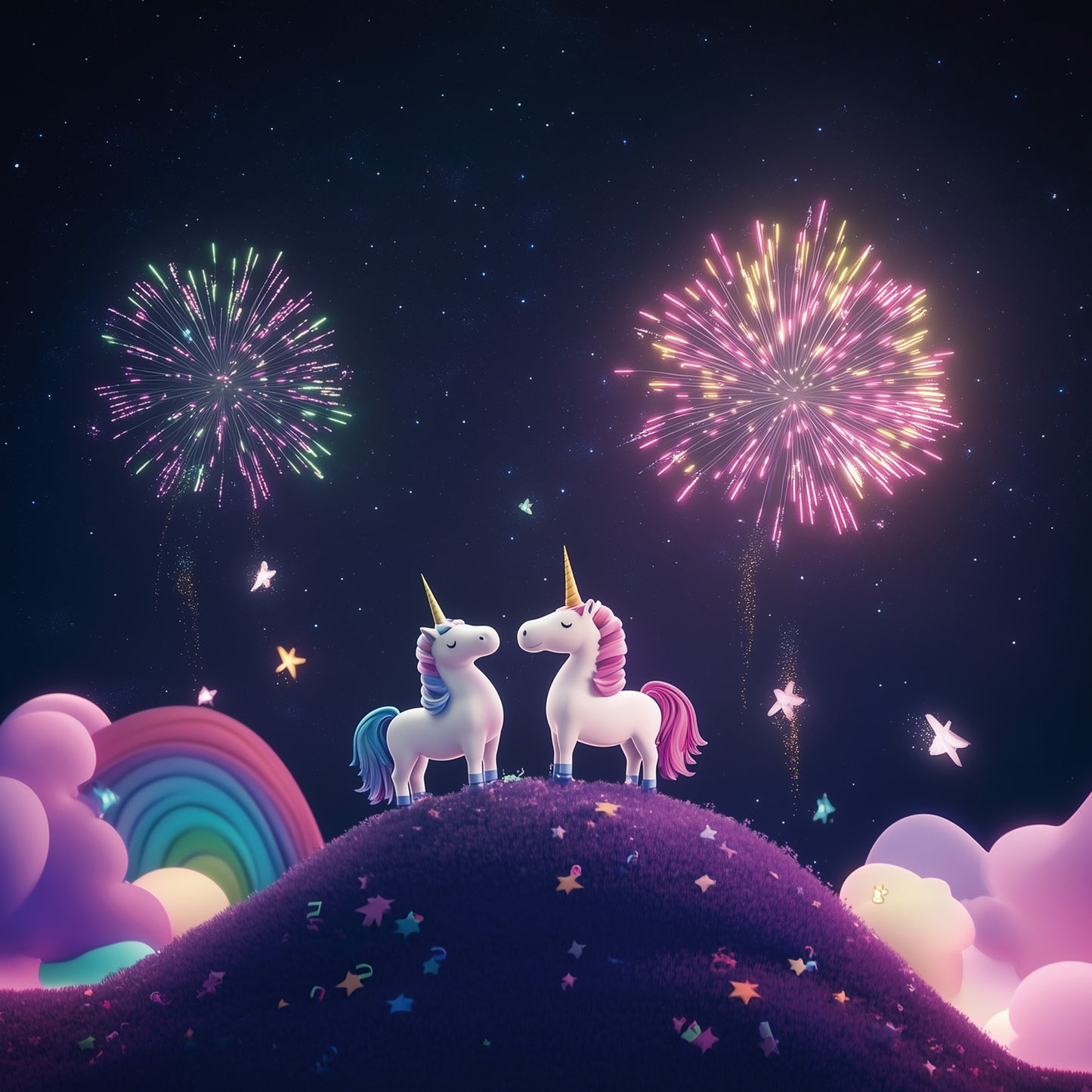 Grid calendar Happy Unicorns 2026, 30 x 30 cm