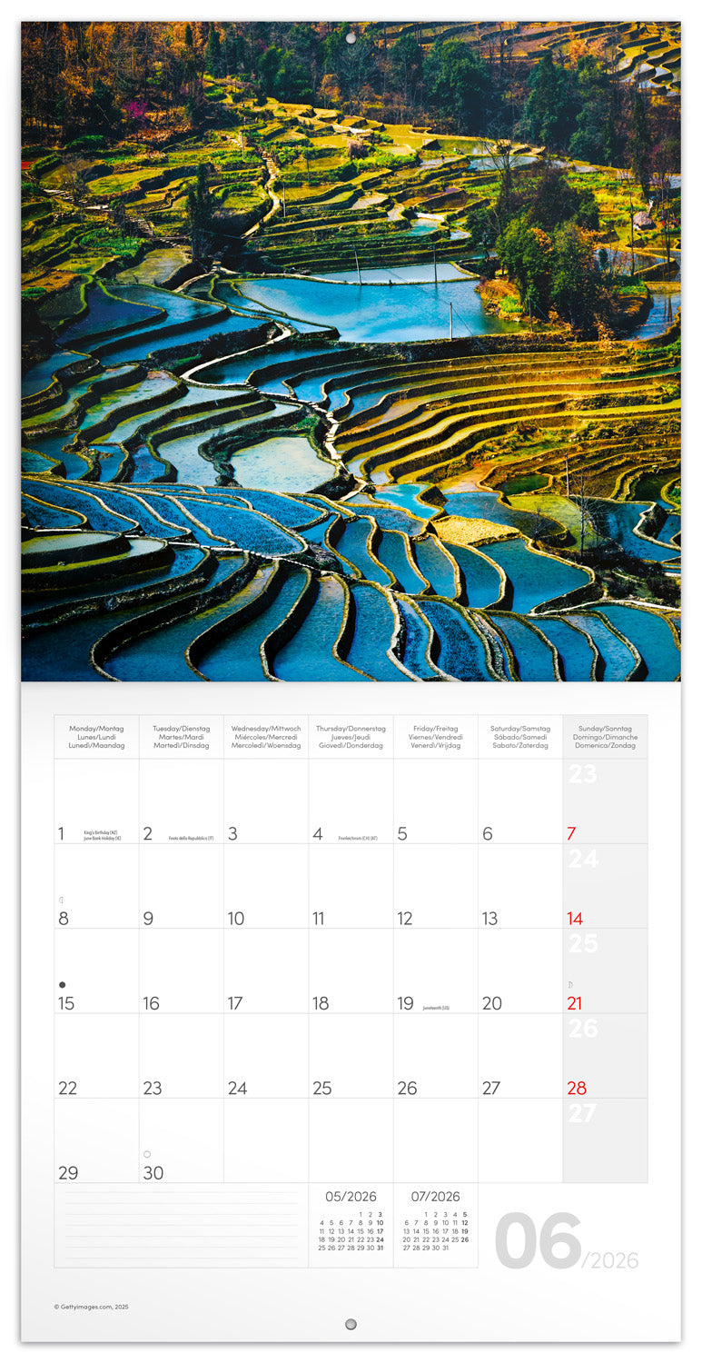 Grid calendar Our Planet 2026, 30 x 30 cm