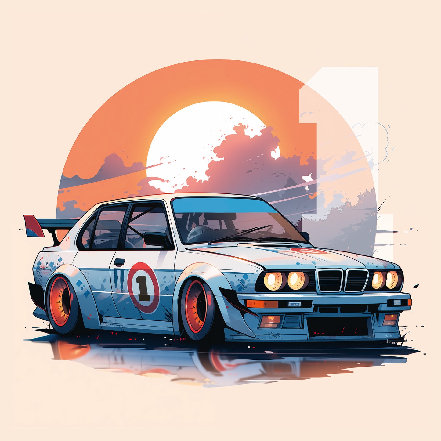 Grid calendar Fast Cars 2026, 30 x 30 cm