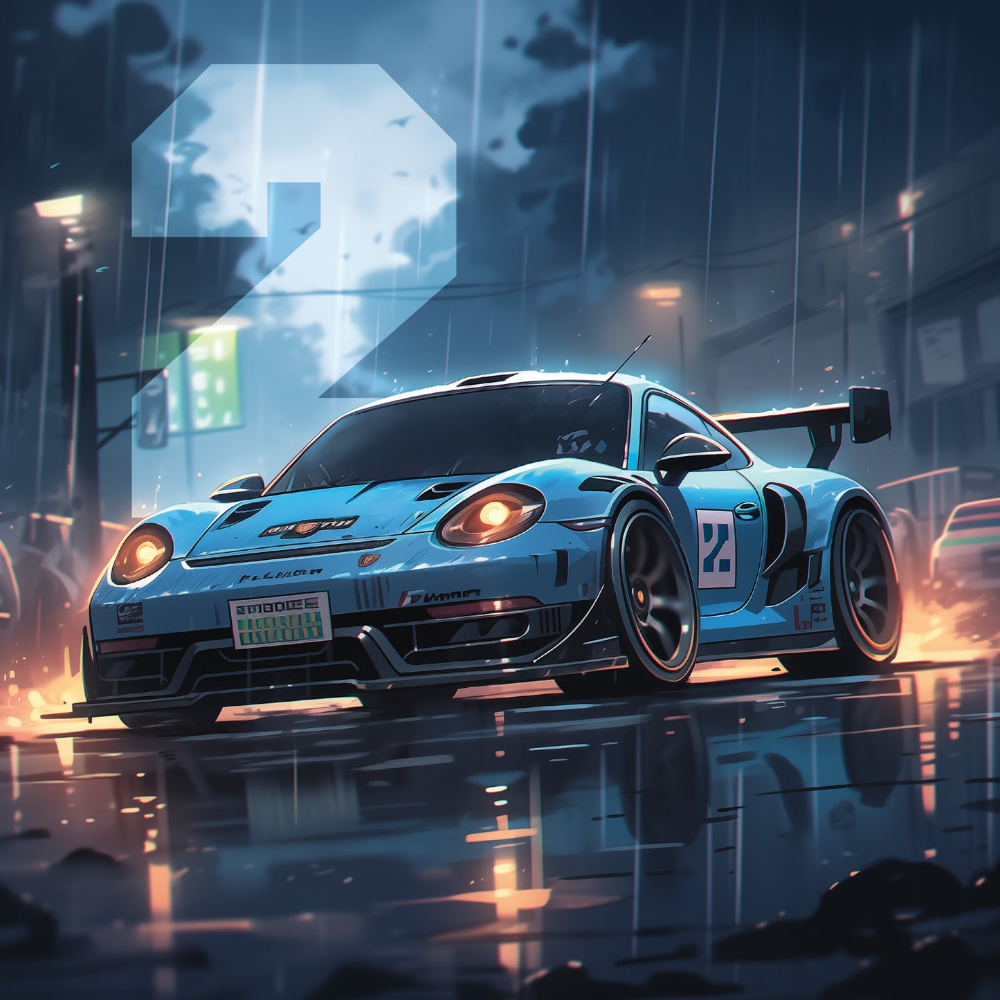 Grid calendar Fast Cars 2026, 30 x 30 cm