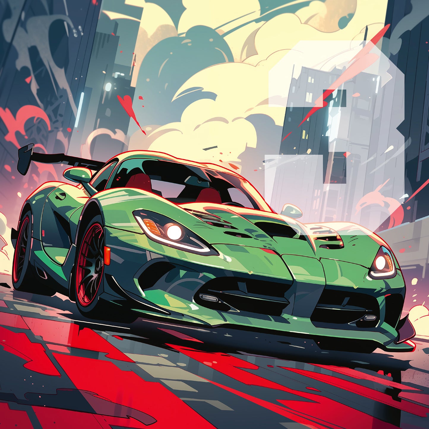 Grid calendar Fast Cars 2026, 30 x 30 cm