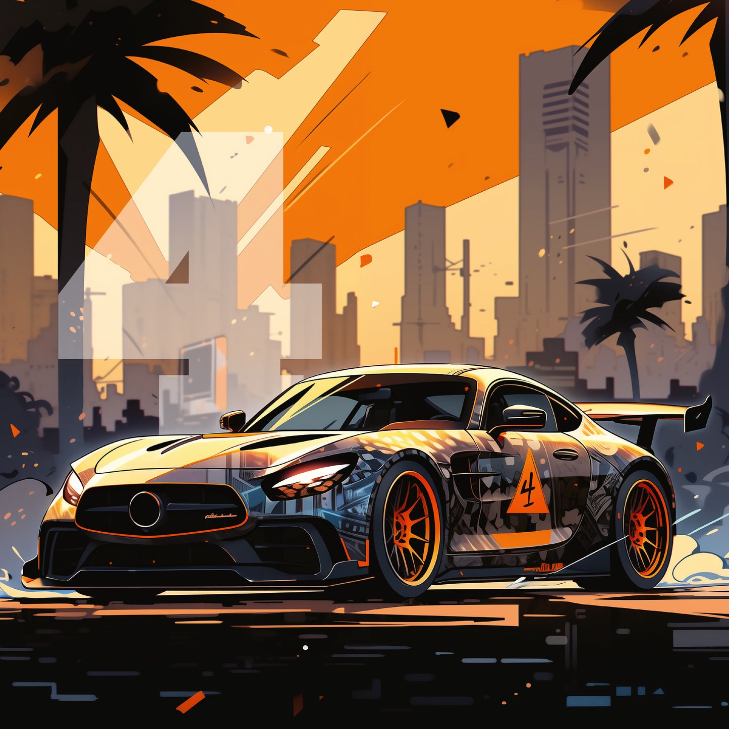 Grid calendar Fast Cars 2026, 30 x 30 cm