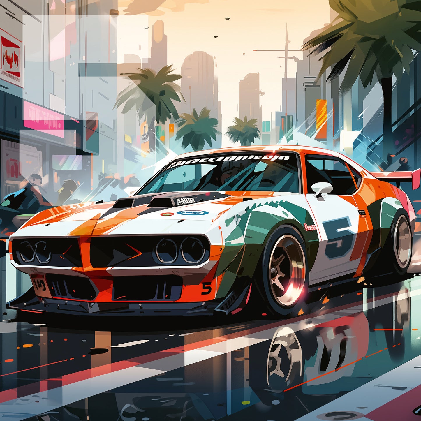 Grid calendar Fast Cars 2026, 30 x 30 cm