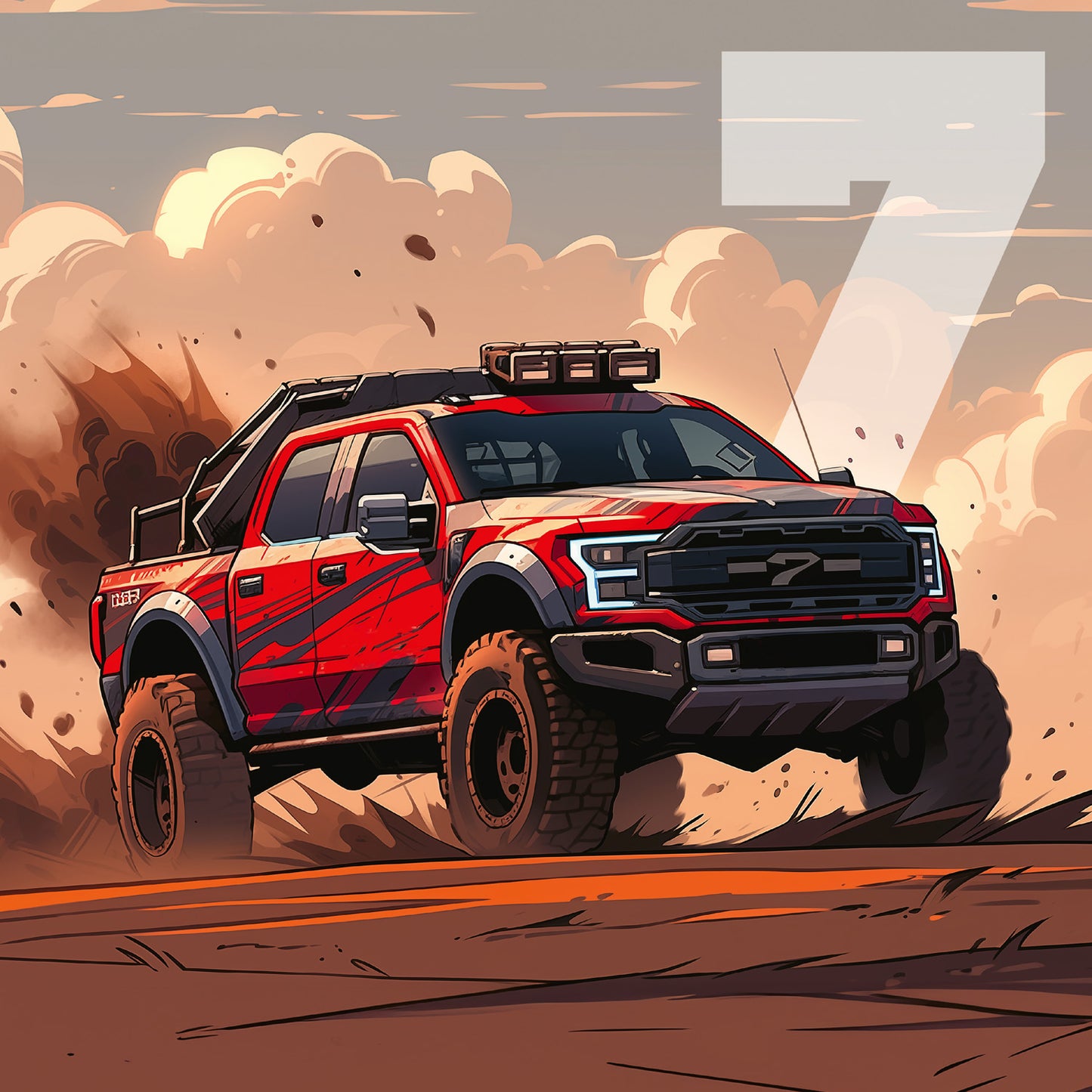 Grid calendar Fast Cars 2026, 30 x 30 cm