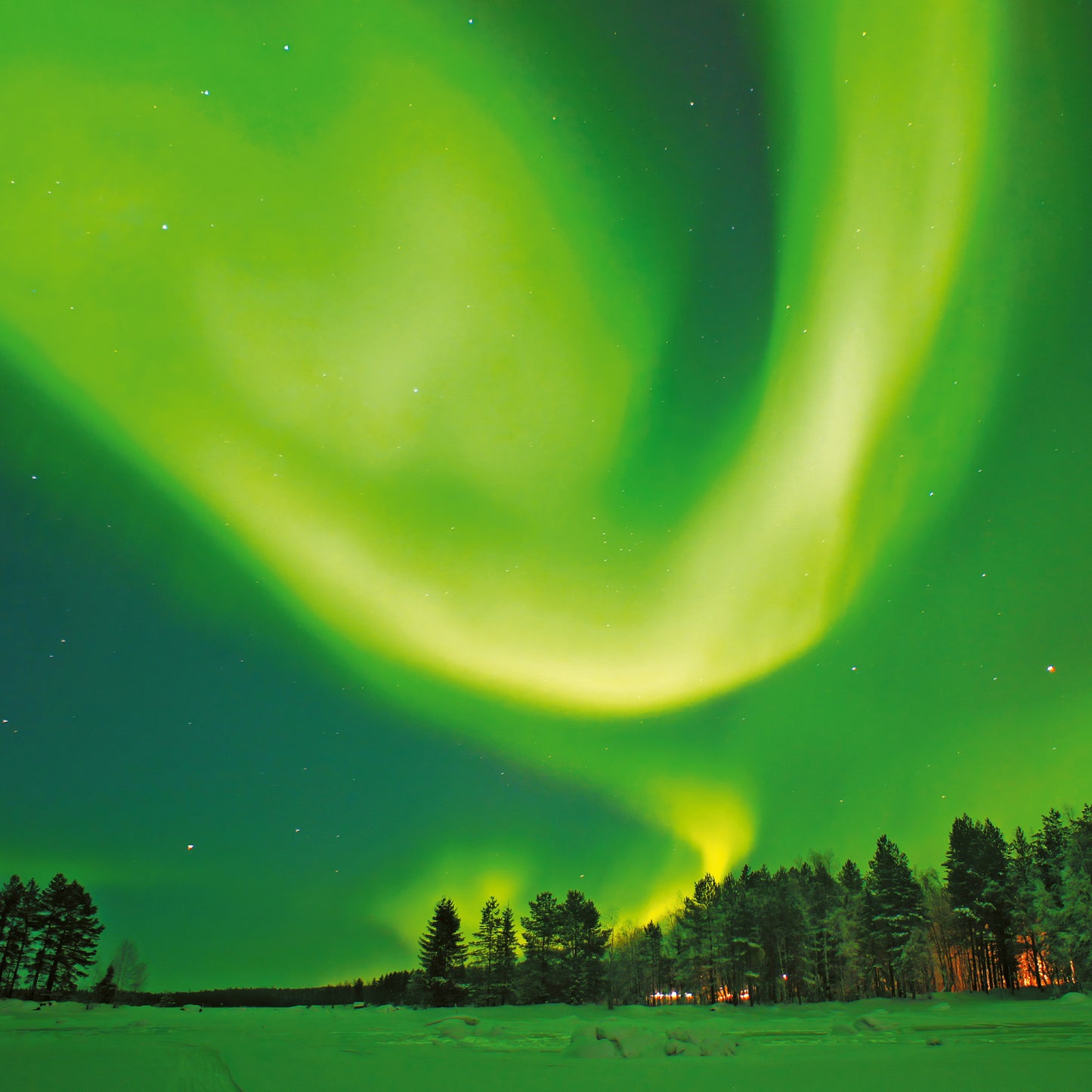 Grid calendar Aurora Borealis 2026, 30 x 30 cm