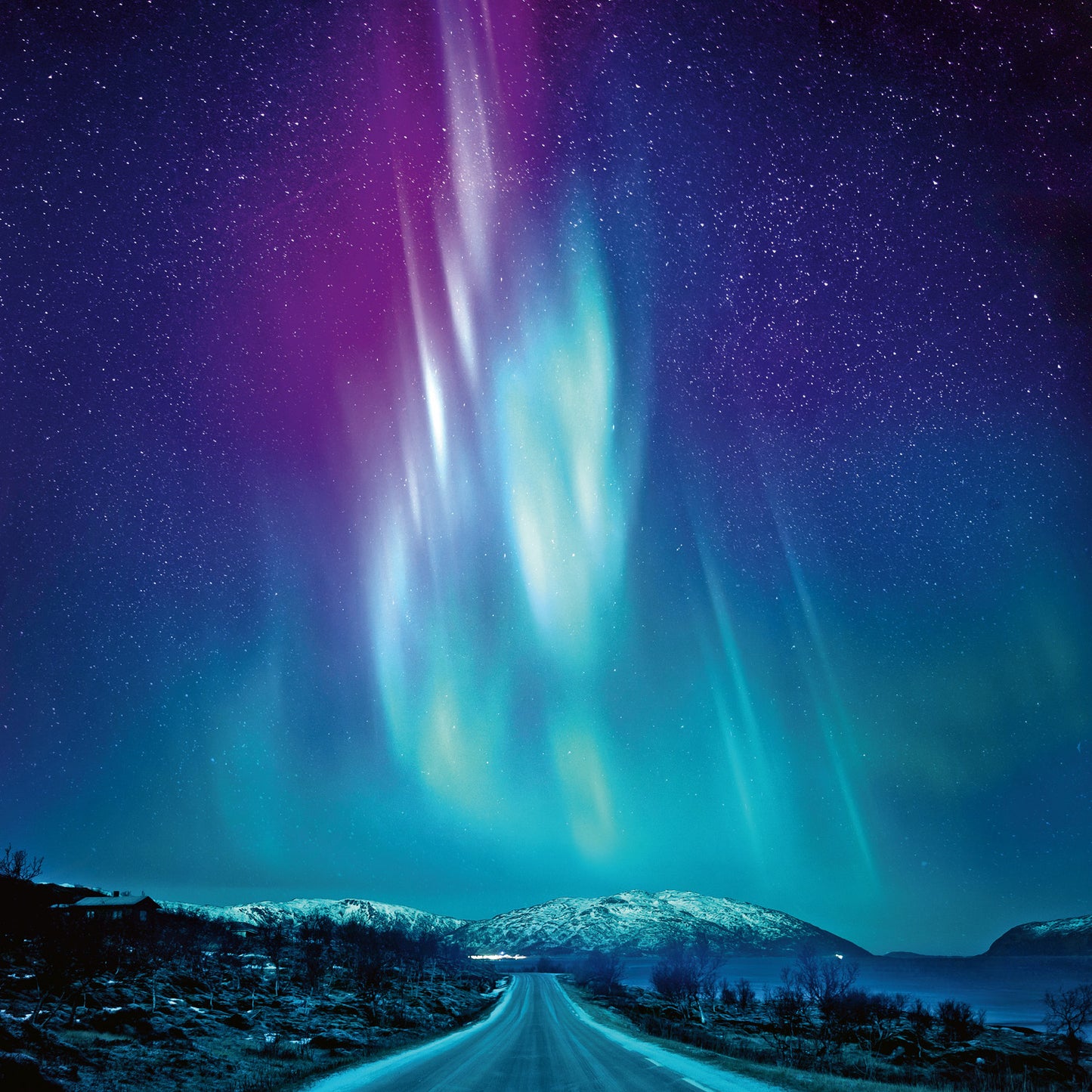 Grid calendar Aurora Borealis 2026, 30 x 30 cm