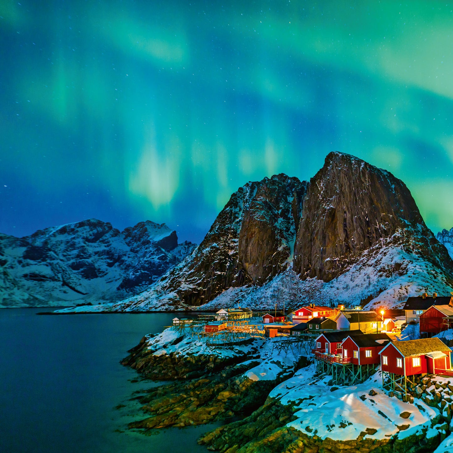 Grid calendar Aurora Borealis 2026, 30 x 30 cm