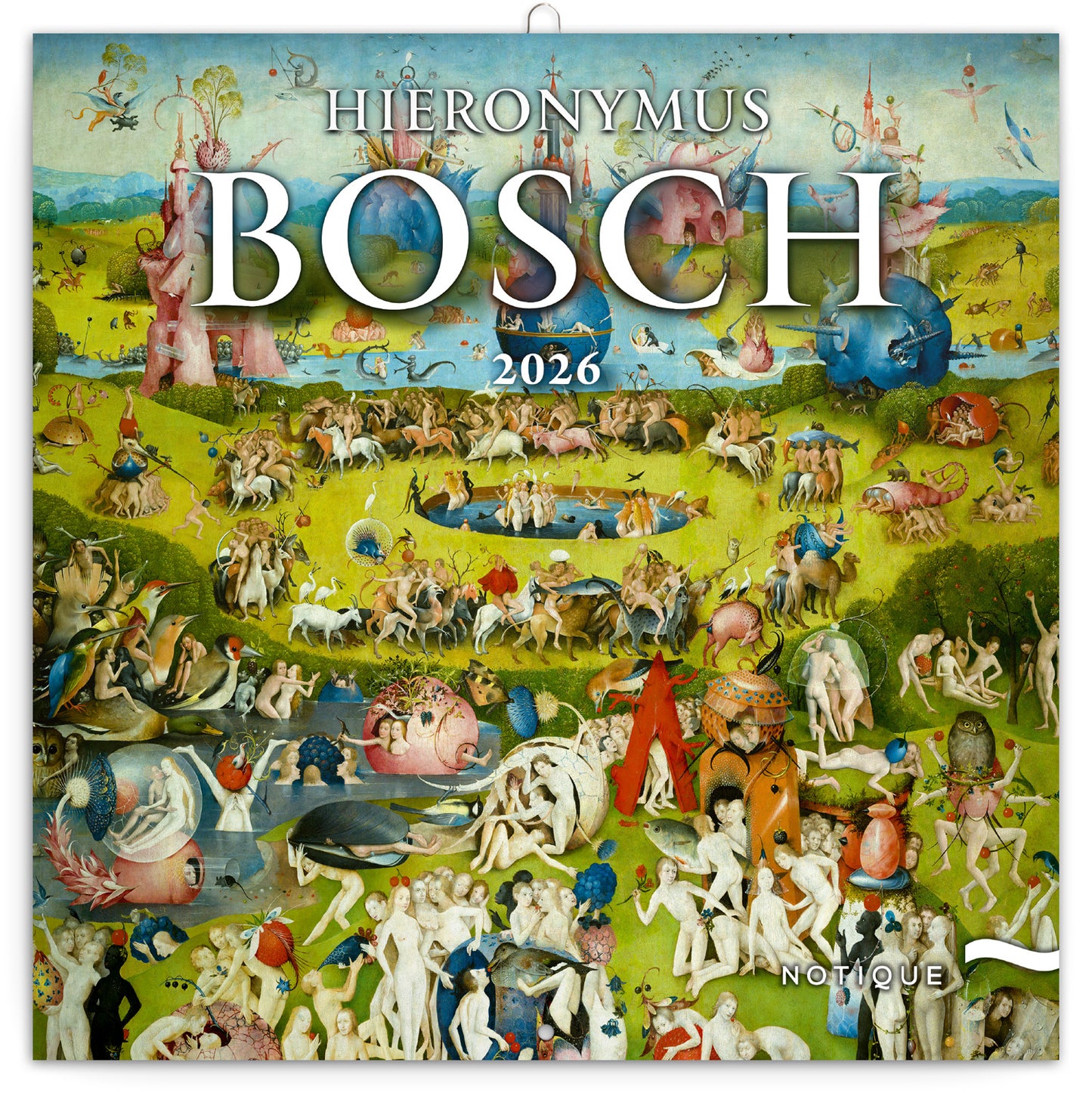Grid calendar Hieronymus Bosch 2026, 30 x 30 cm