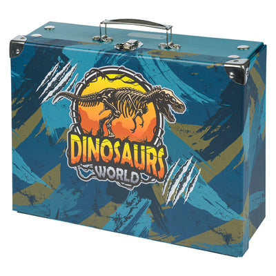 Foldable school supply box Dinosaurs World