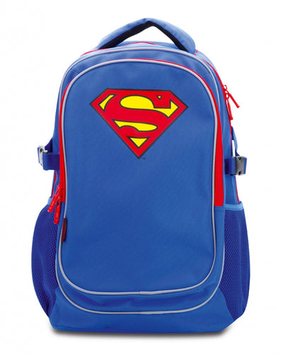 Large backpack with rain poncho Superman - ORIGINAL