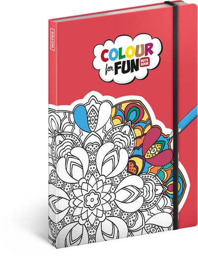 Colour for Fun notebook, lined, 13 × 21 cm