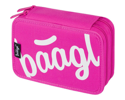 Two-tier pencil case Logo Pink
