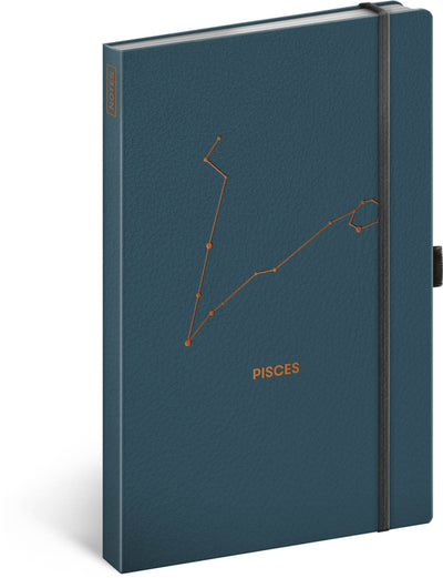 Notebook Zodiac Pisces, lined, 13 × 21 cm