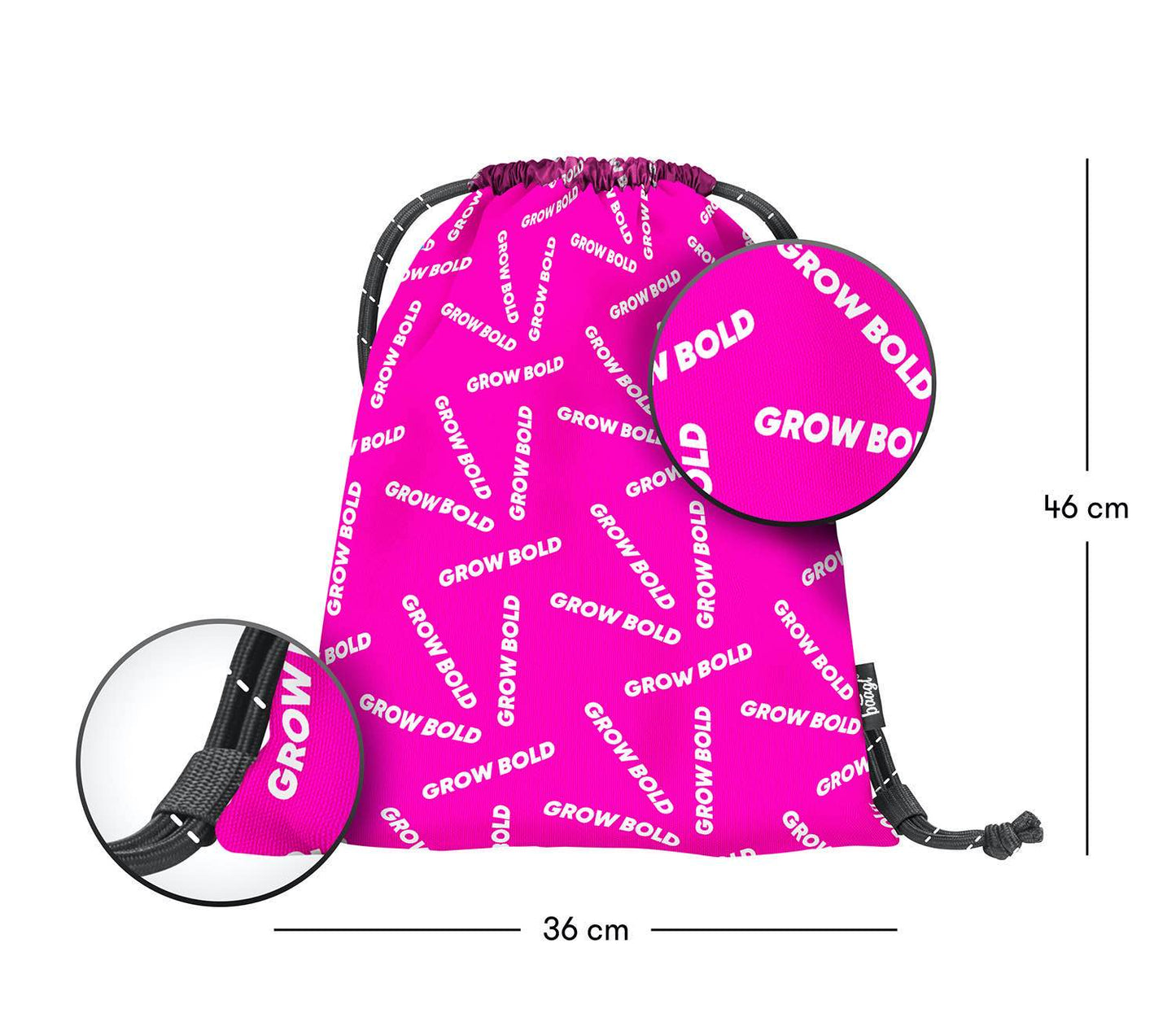 Gym sack GROW BOLD Pink