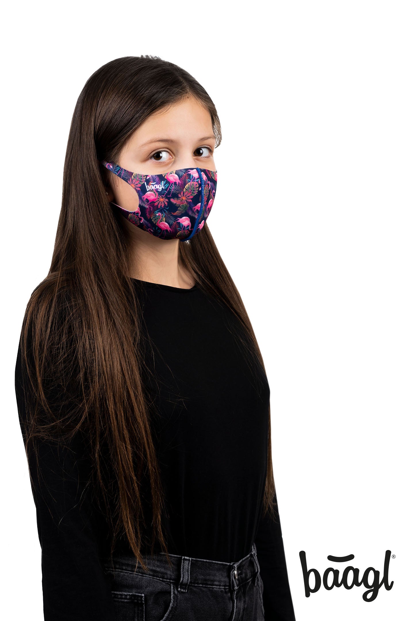 Antibacterial face mask Flamingo - kids