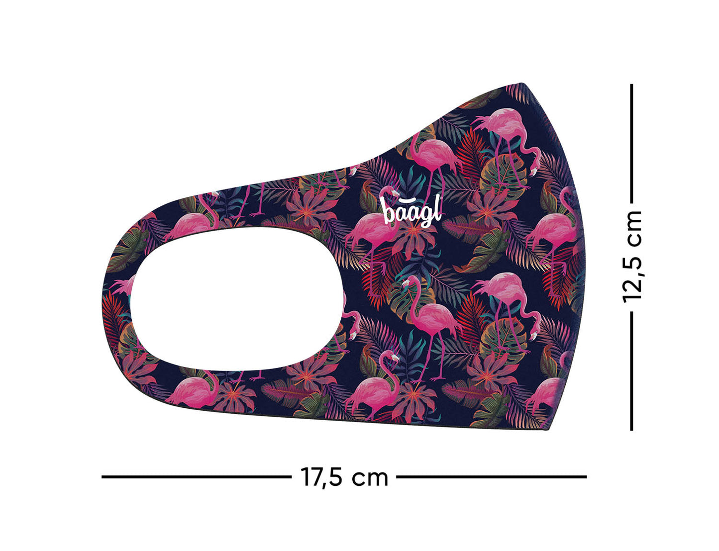 Antibacterial face mask - adults Flamingo