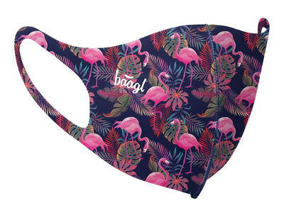 Antibacterial face mask - adults Flamingo