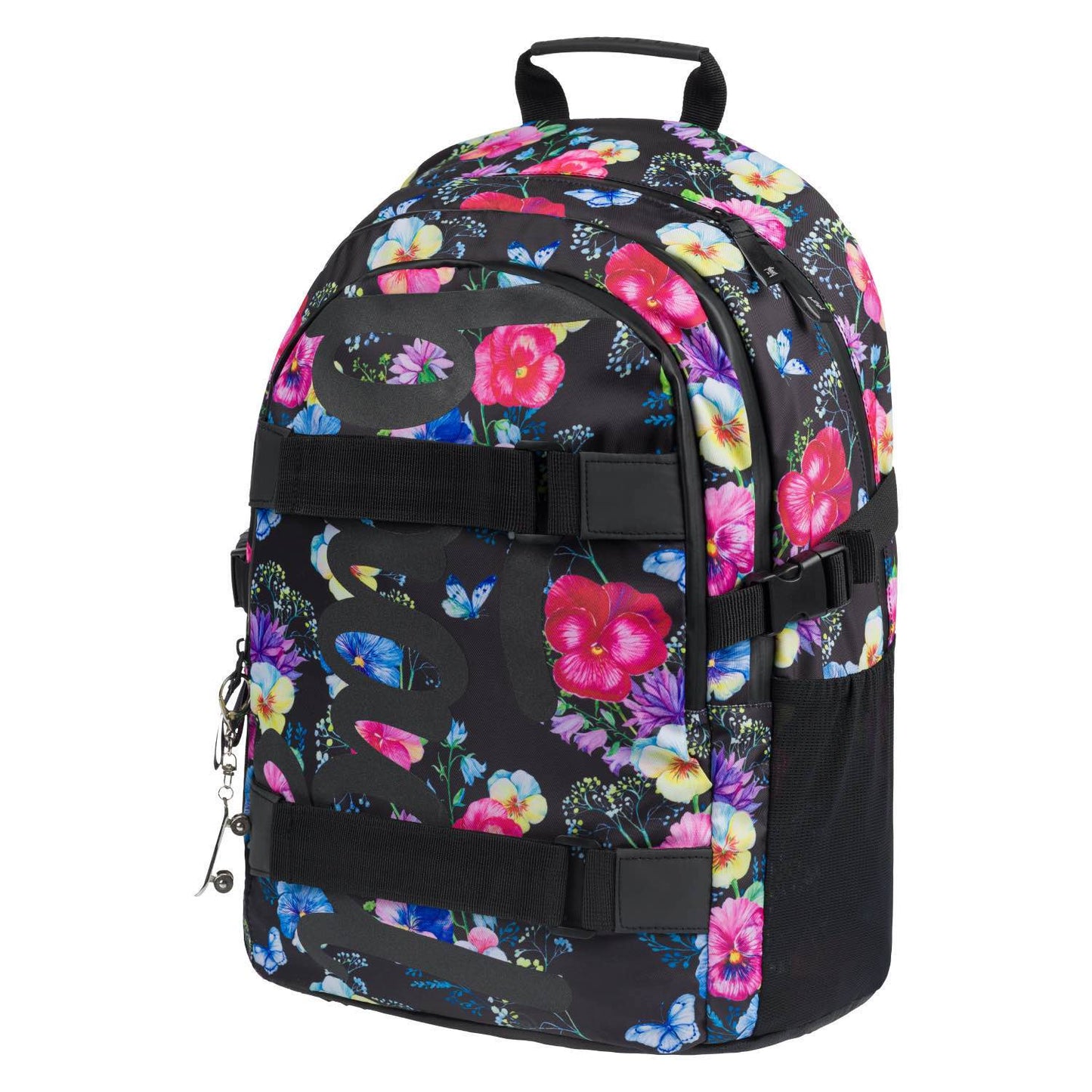 School backpack Skate Flowers