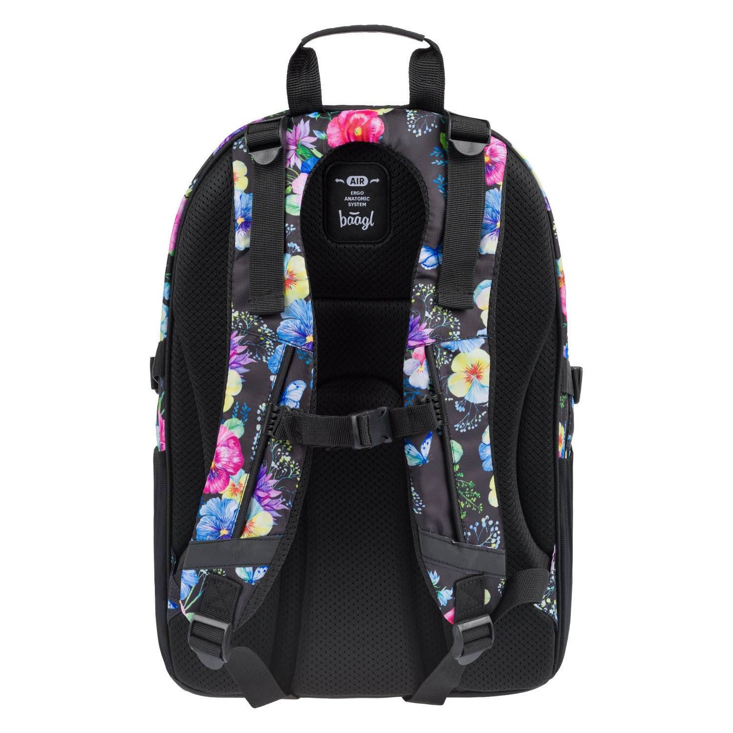 School backpack Skate Flowers