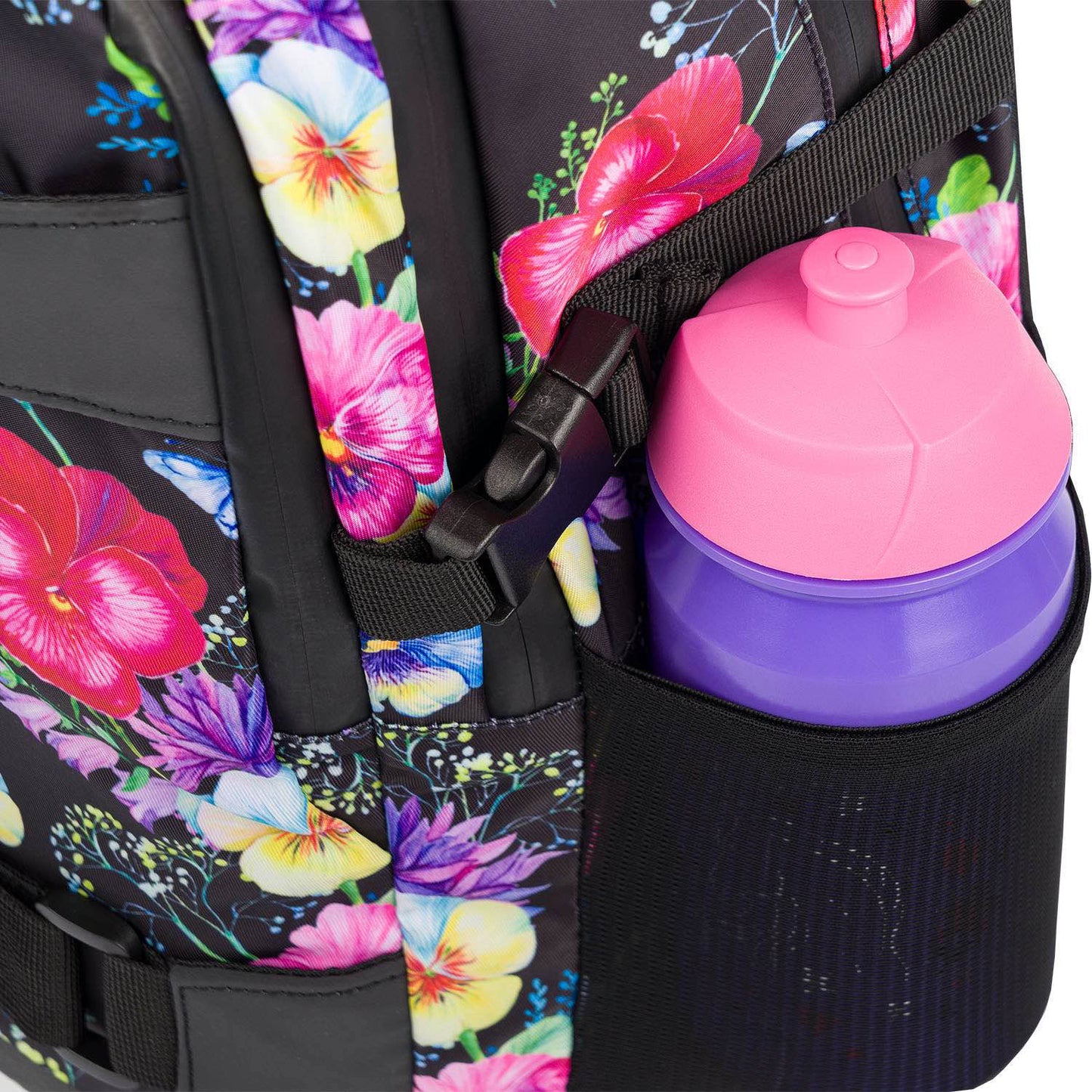 School backpack Skate Flowers