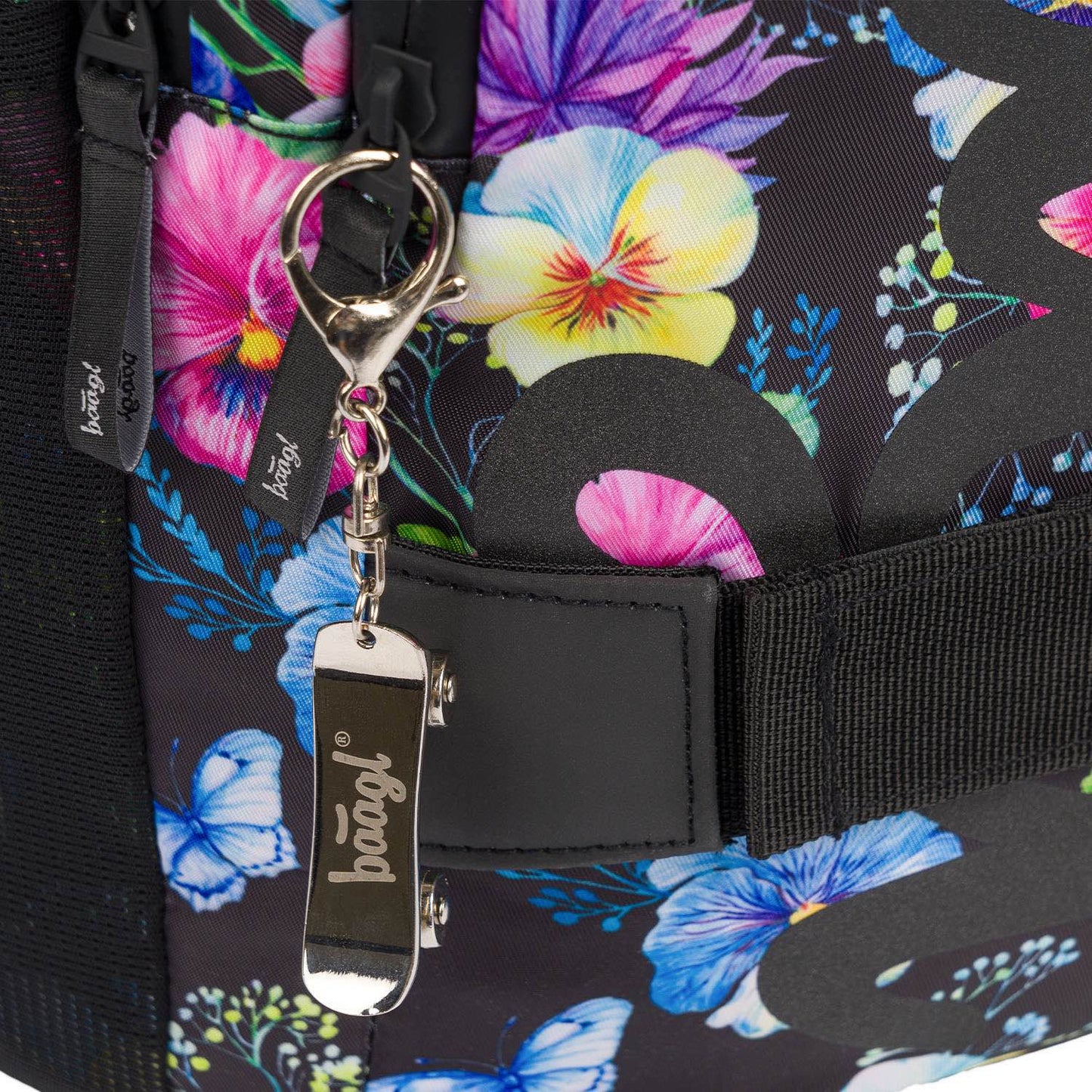 School backpack Skate Flowers