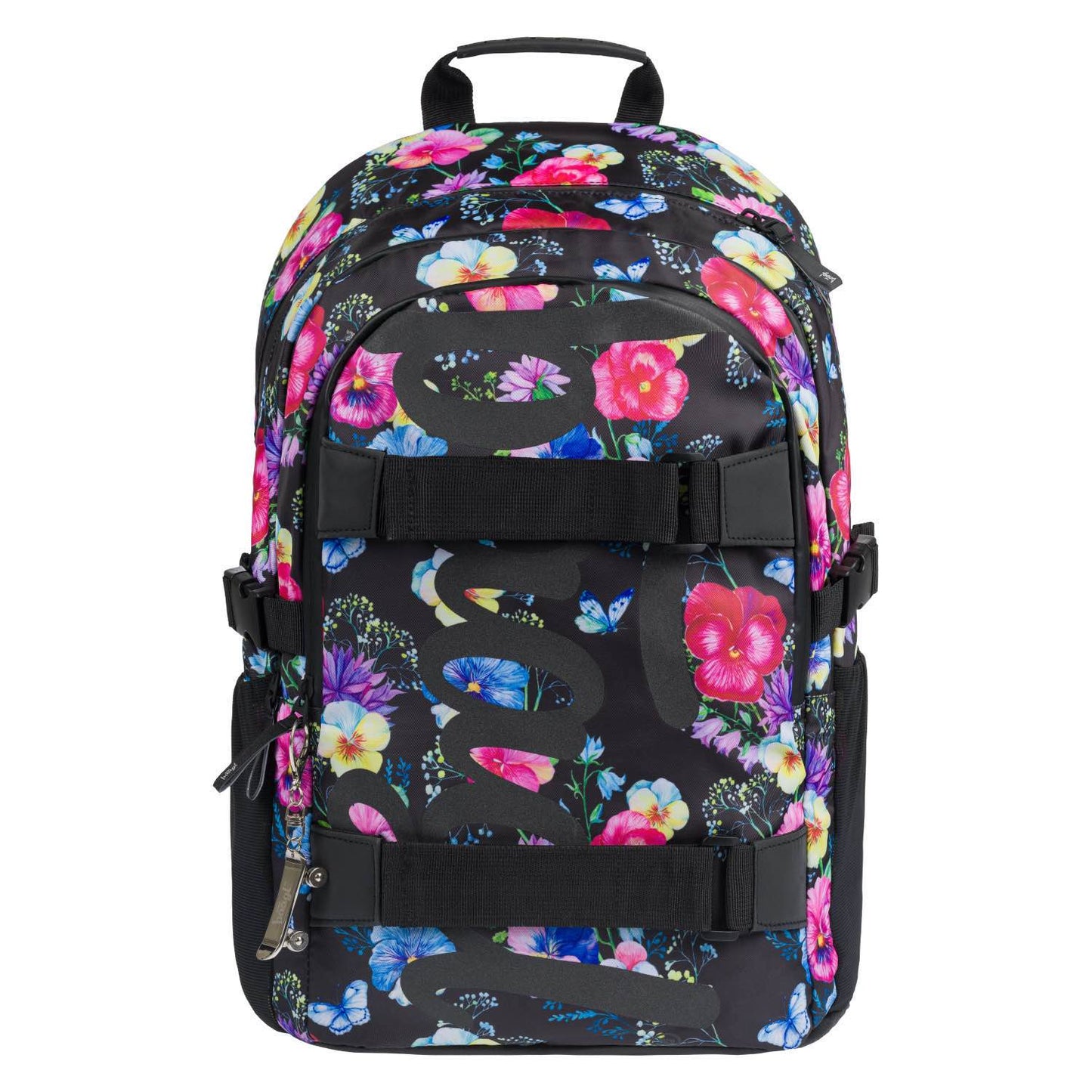 School backpack Skate Flowers