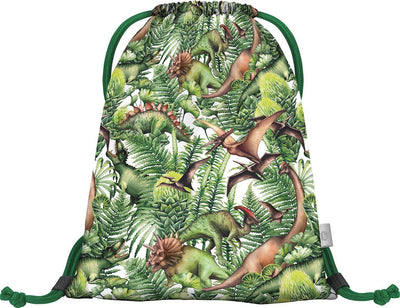 Gym sack with zip pocket Dinosaurs