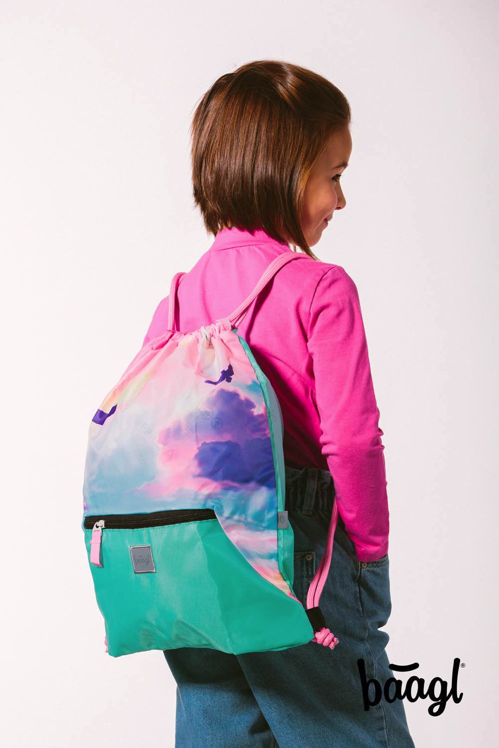 Gym sack with zip pocket Owl