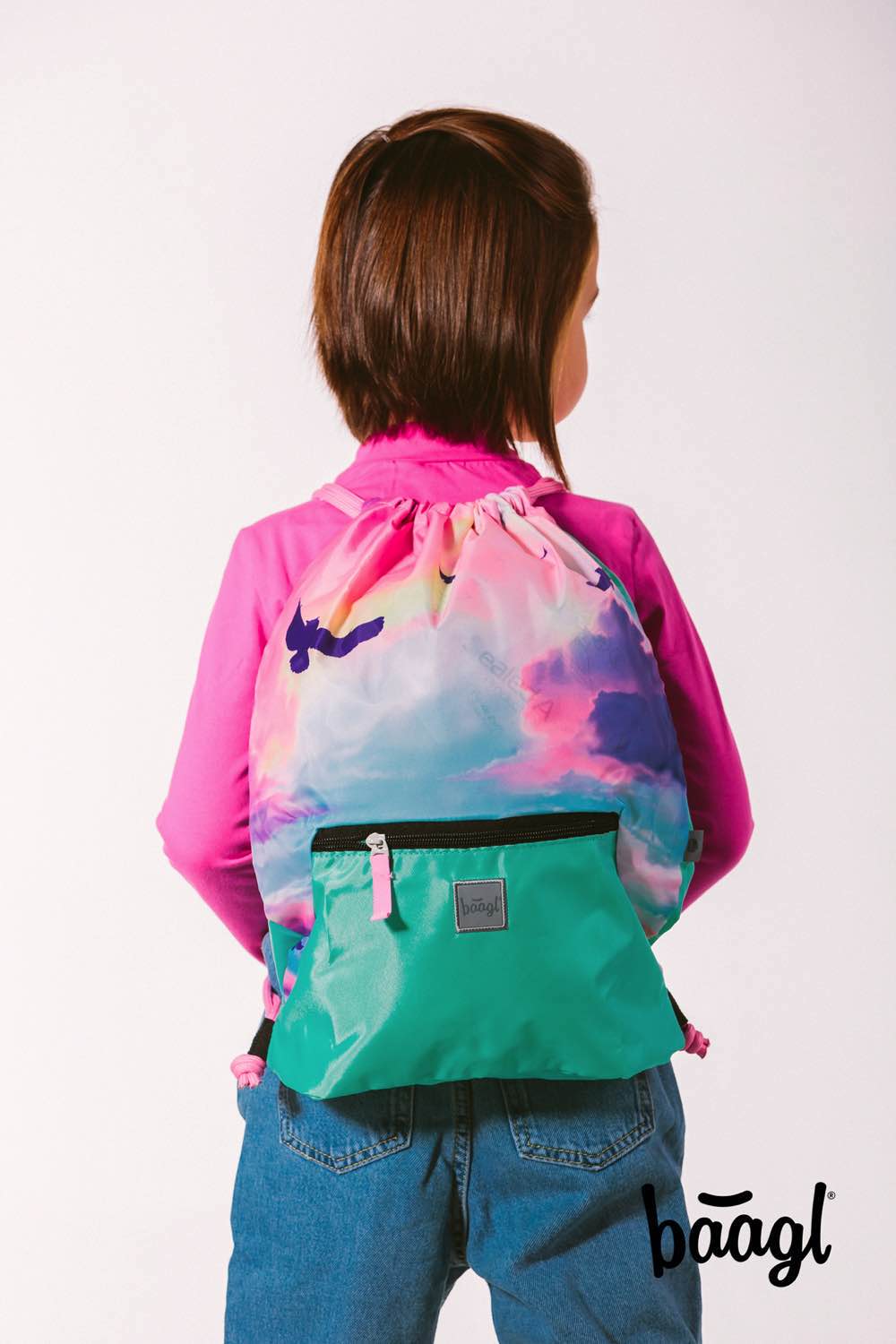 Gym sack with zip pocket Owl