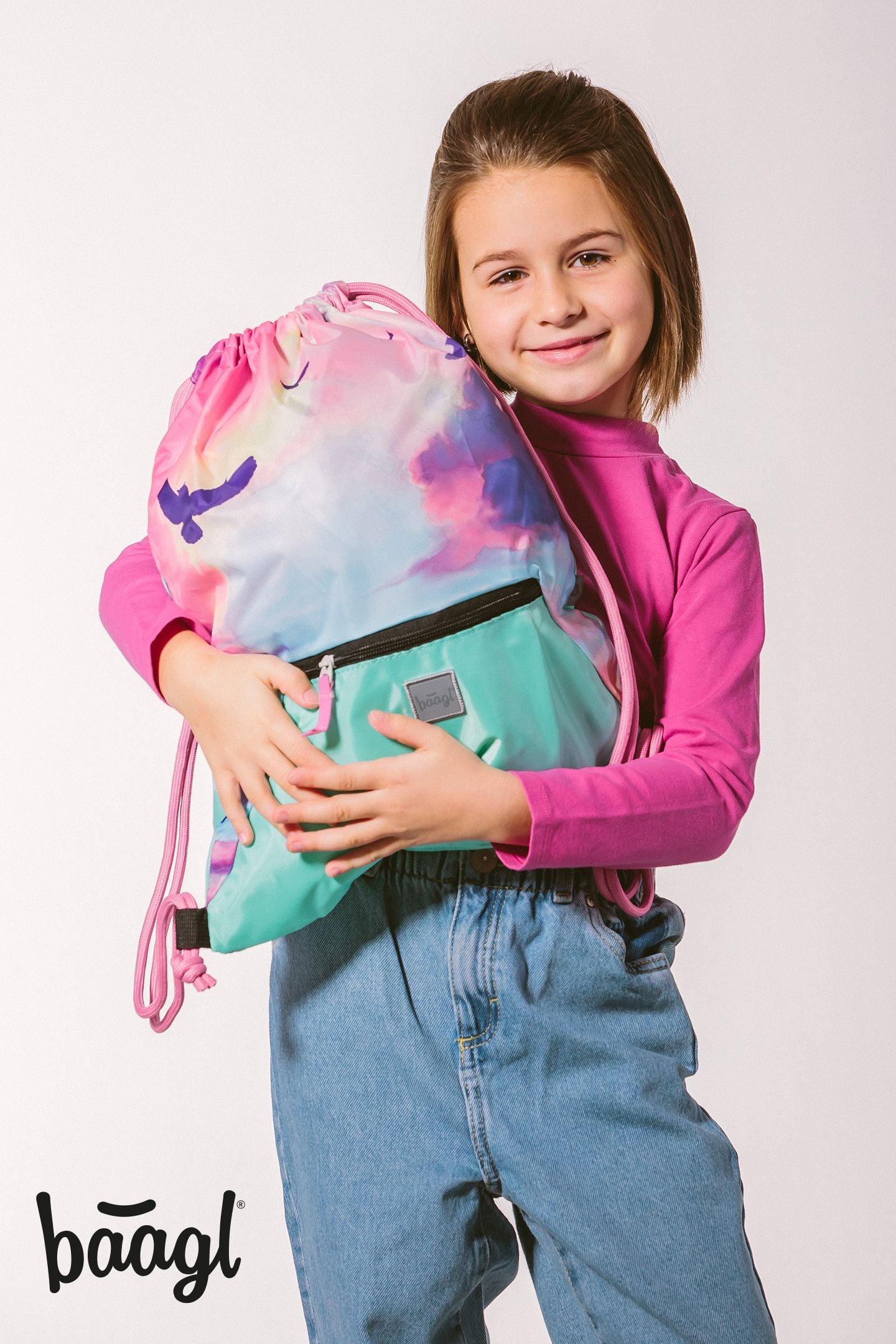 Gym sack with zip pocket Owl