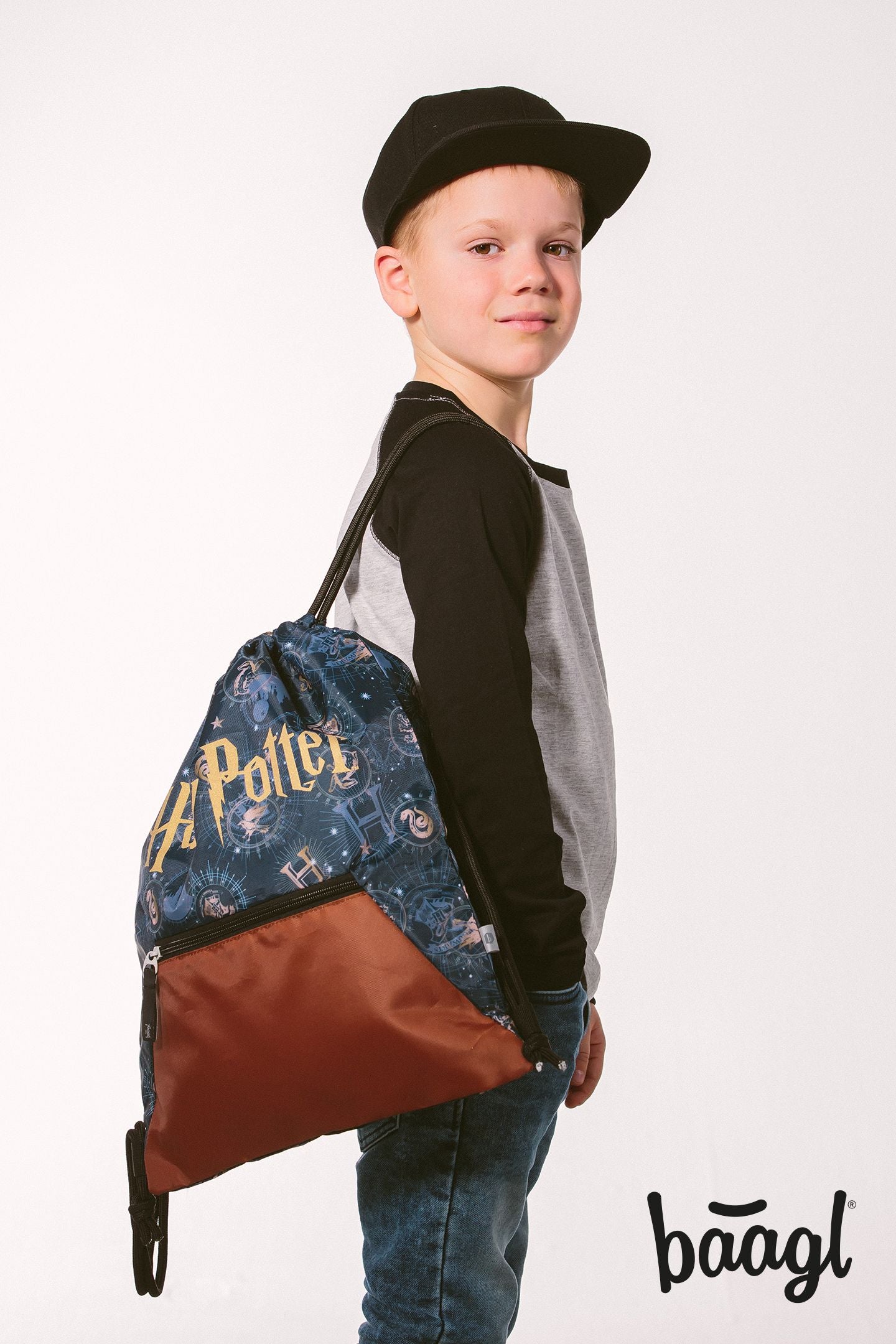 Gym sack with zip pocket Harry Potter Hogwarts