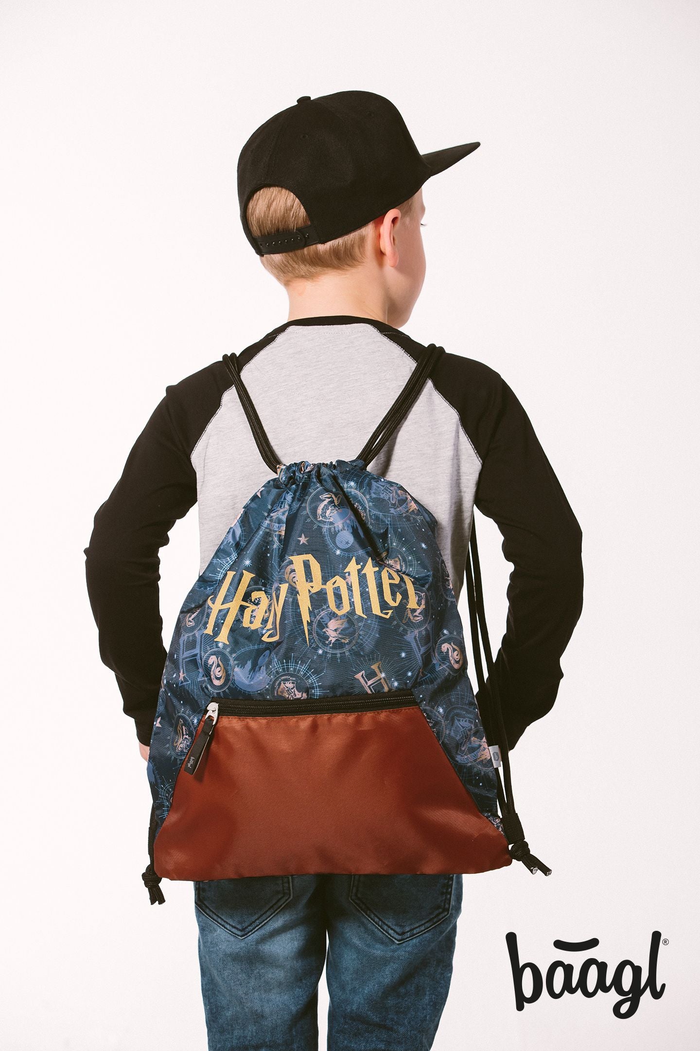 Gym sack with zip pocket Harry Potter Hogwarts