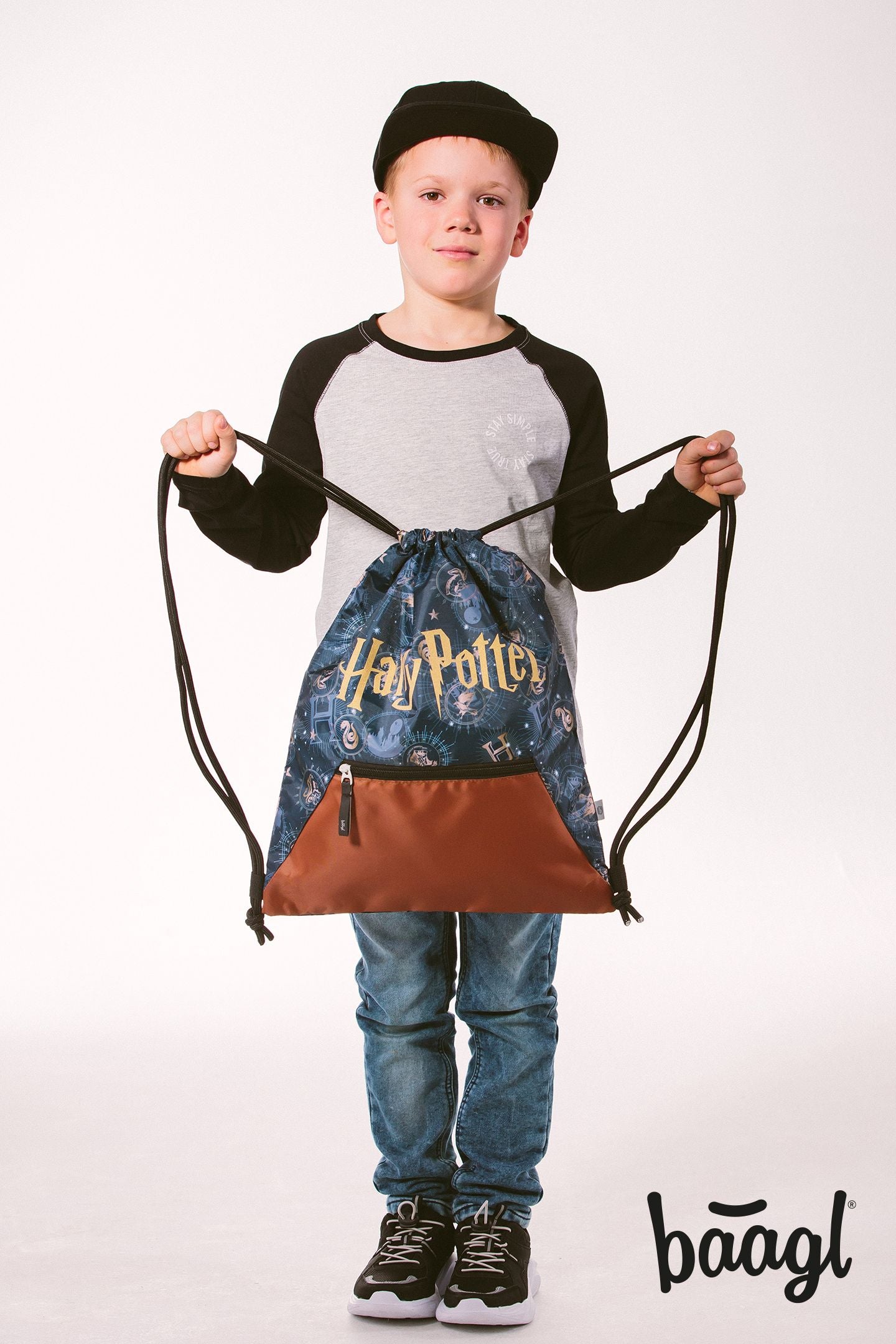 Gym sack with zip pocket Harry Potter Hogwarts