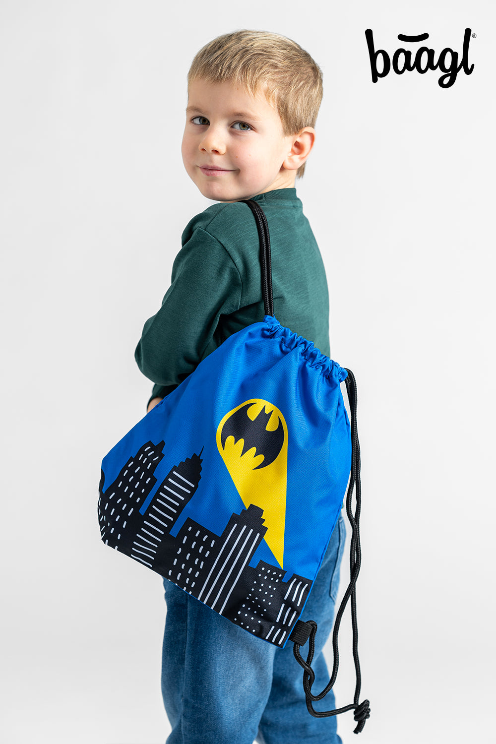 Preschool gym sack Batman Blue Light