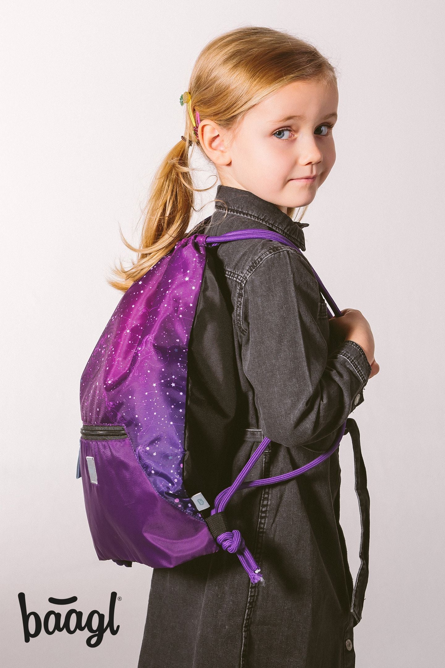 Gym sack with zip pocket Unicorn Universe