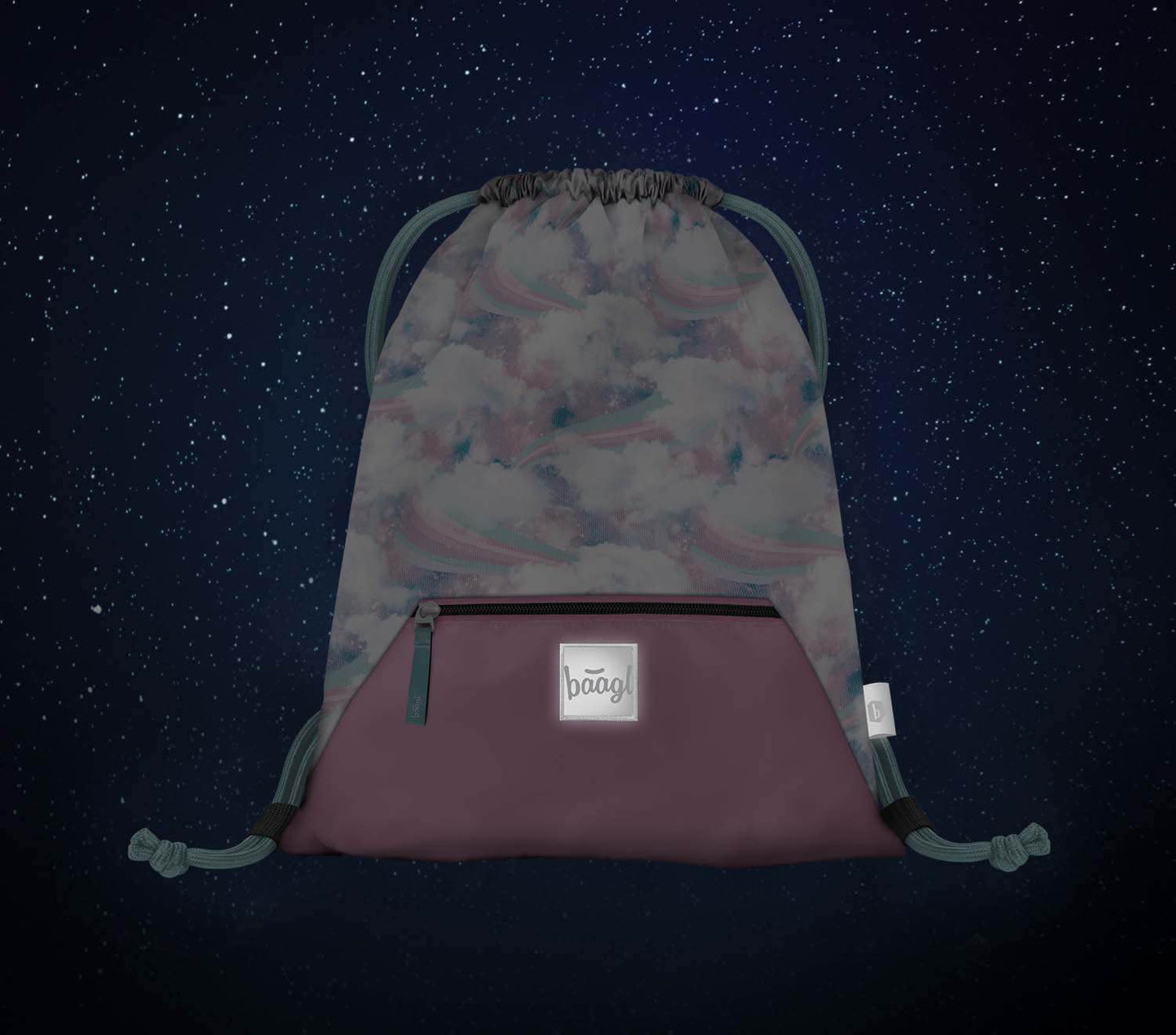 Gym sack with zip pocket Sky