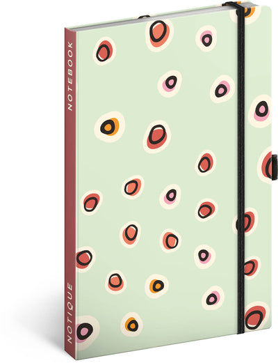 Notebook Dots, lined, 13 × 21 cm