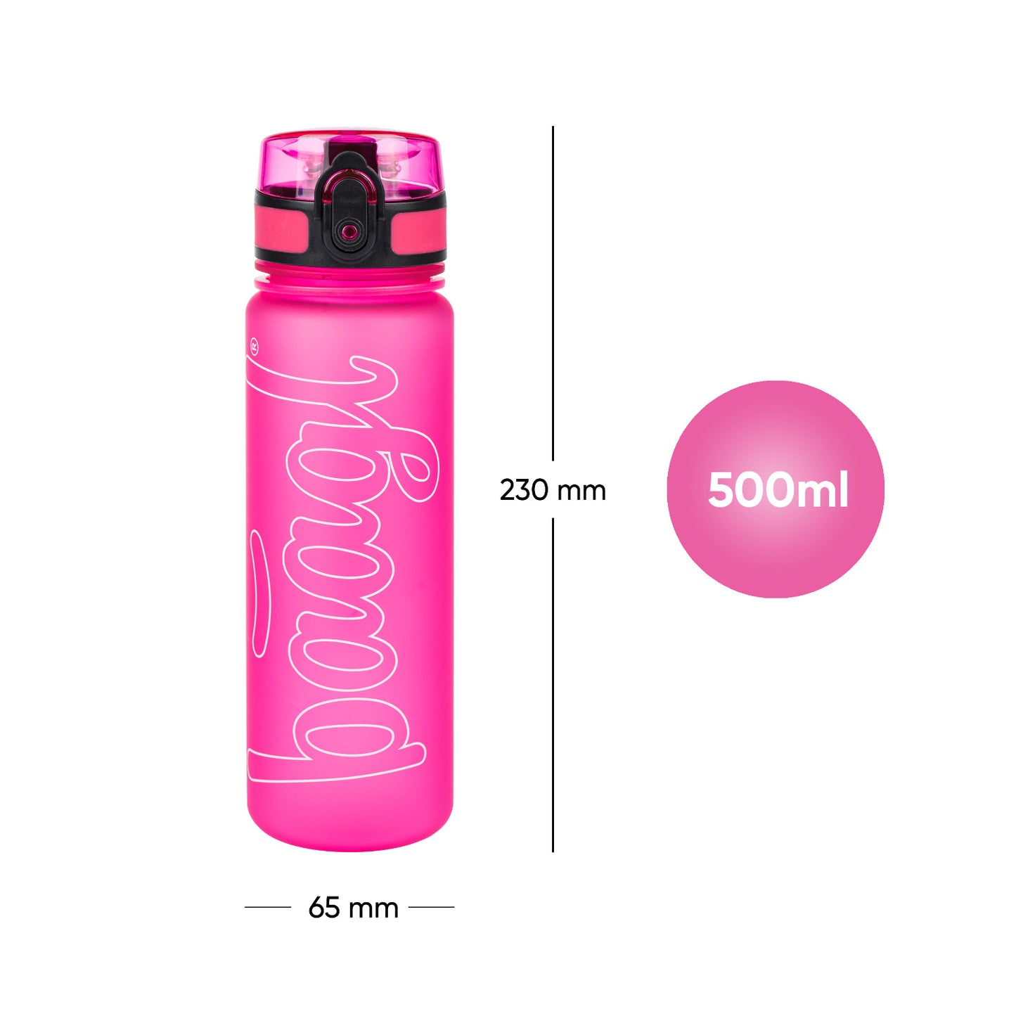 Tritan bottle Logo Pink, 500 ml