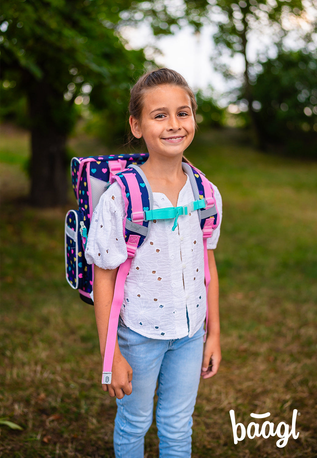 School bag Ergo Pink Hearts