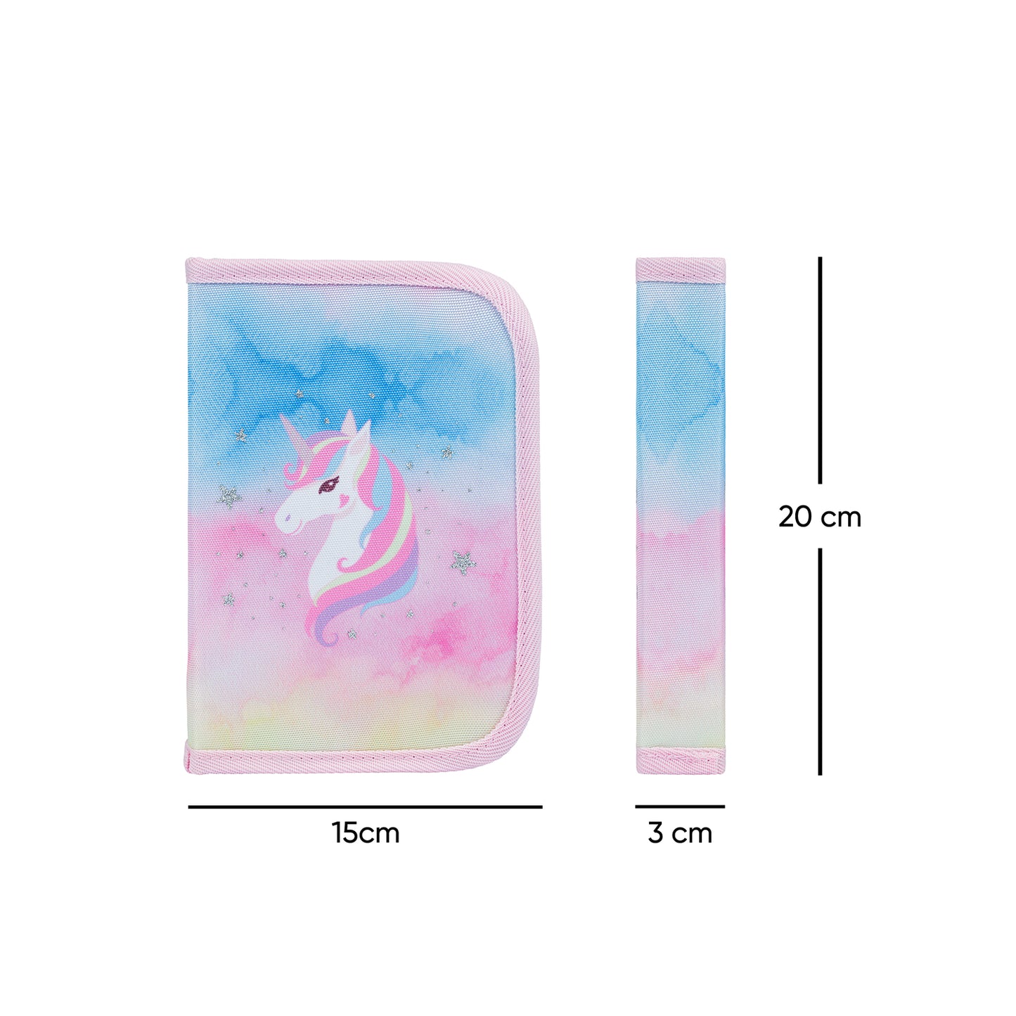 One-tier pencil case Rainbow Unicorn