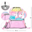 Gym sack with zip pocket Rainbow Unicorn