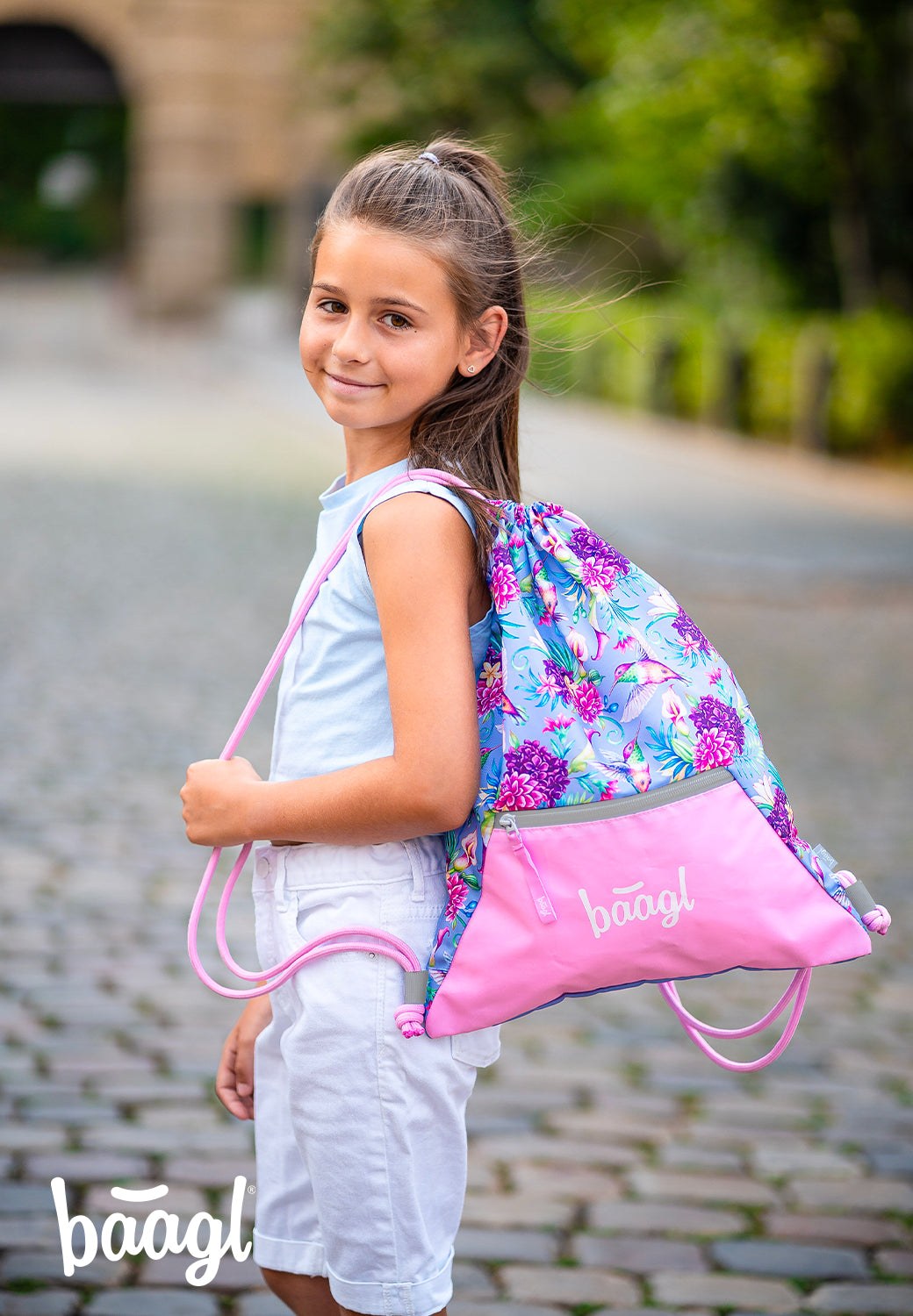 Gym sack with zip pocket Hummingbird