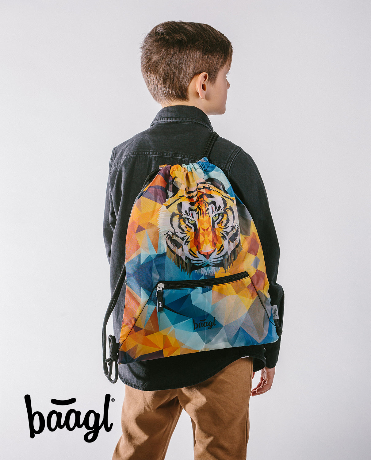 Gym sack with zip pocket Tiger