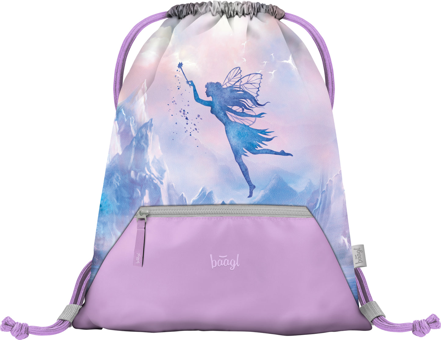 Gym sack  with zip pocket Fairy