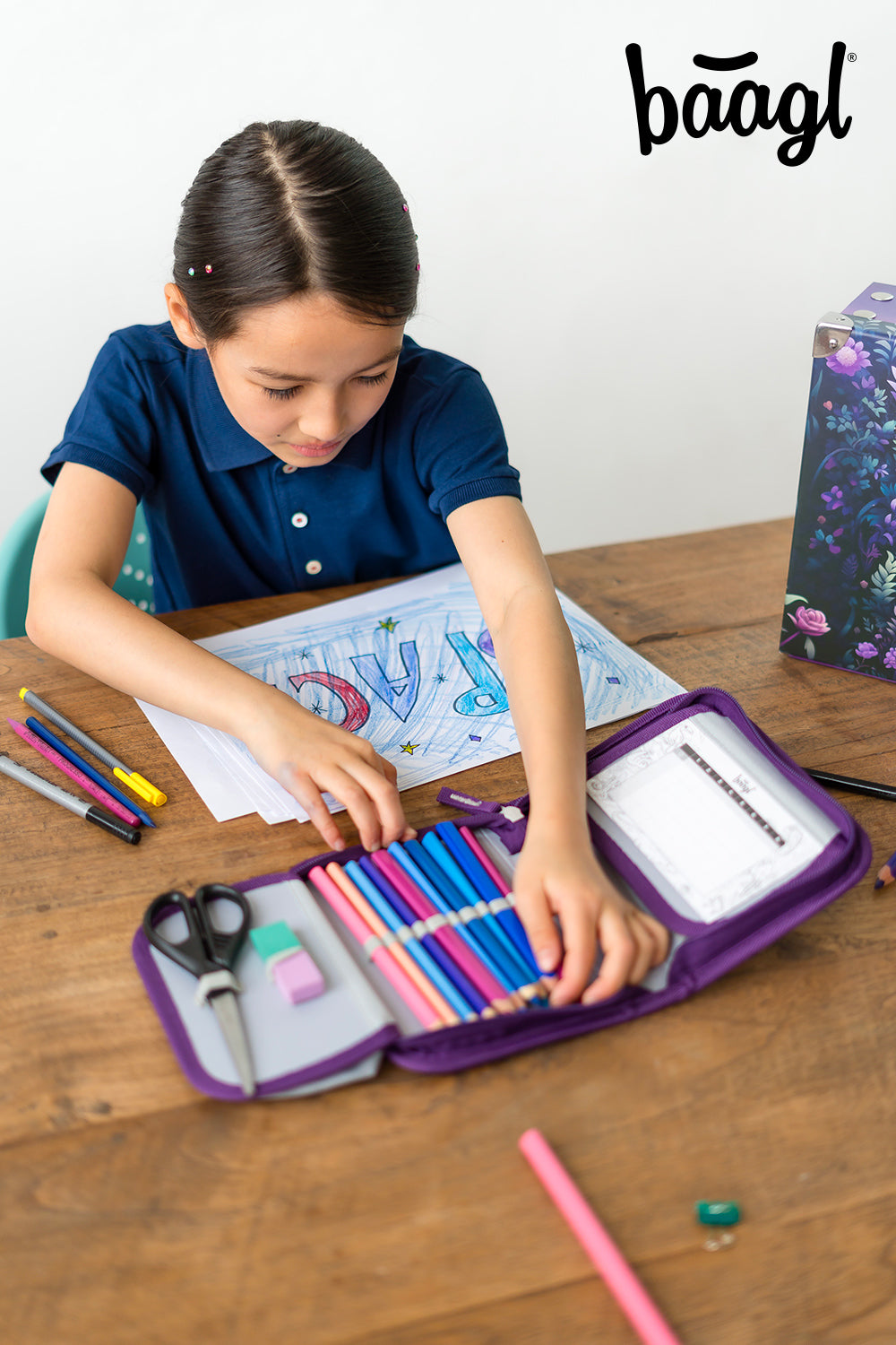 One-tier pencil case Jungle Panda