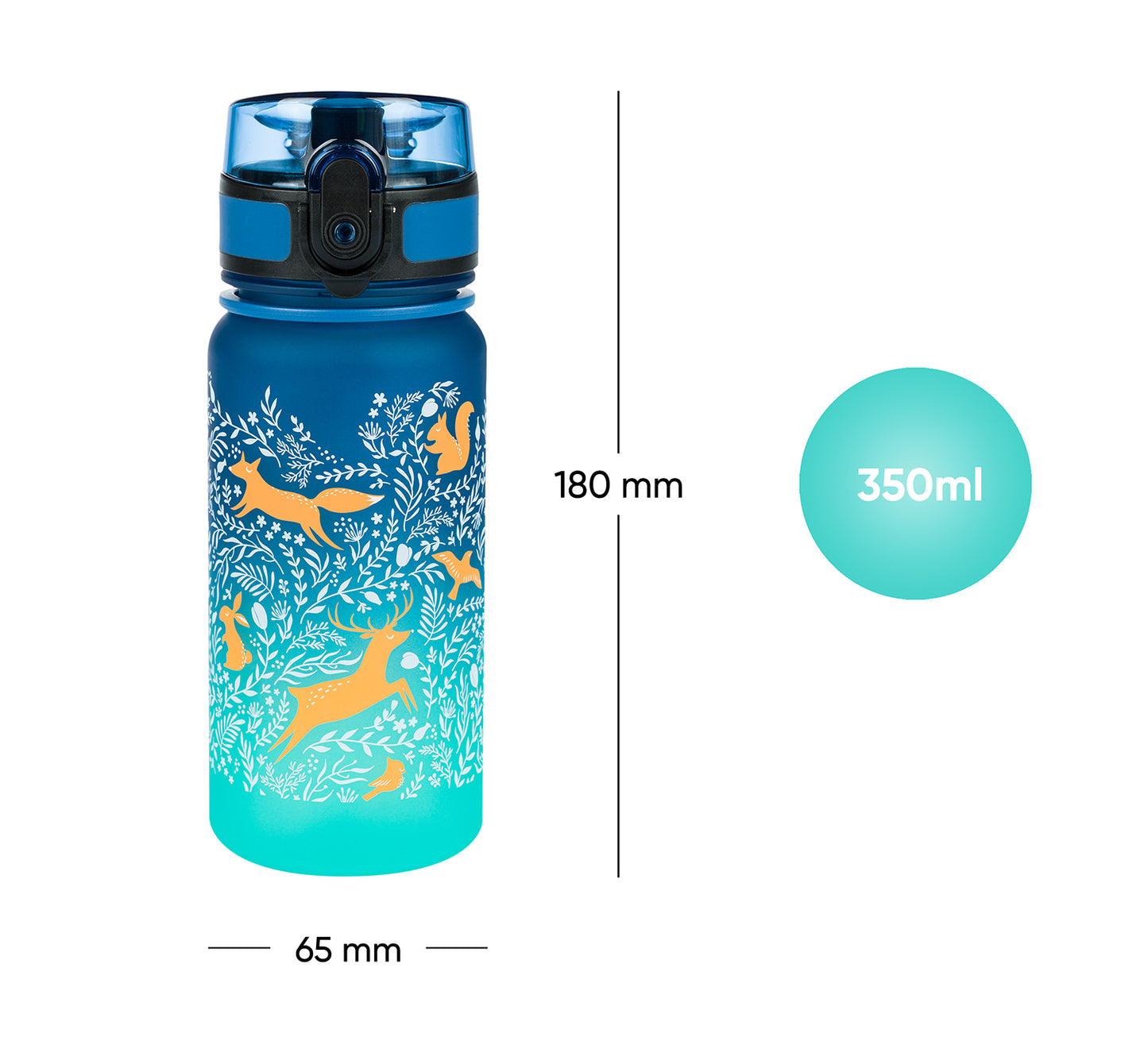 Tritan bottle Gradient Forest, 350 ml