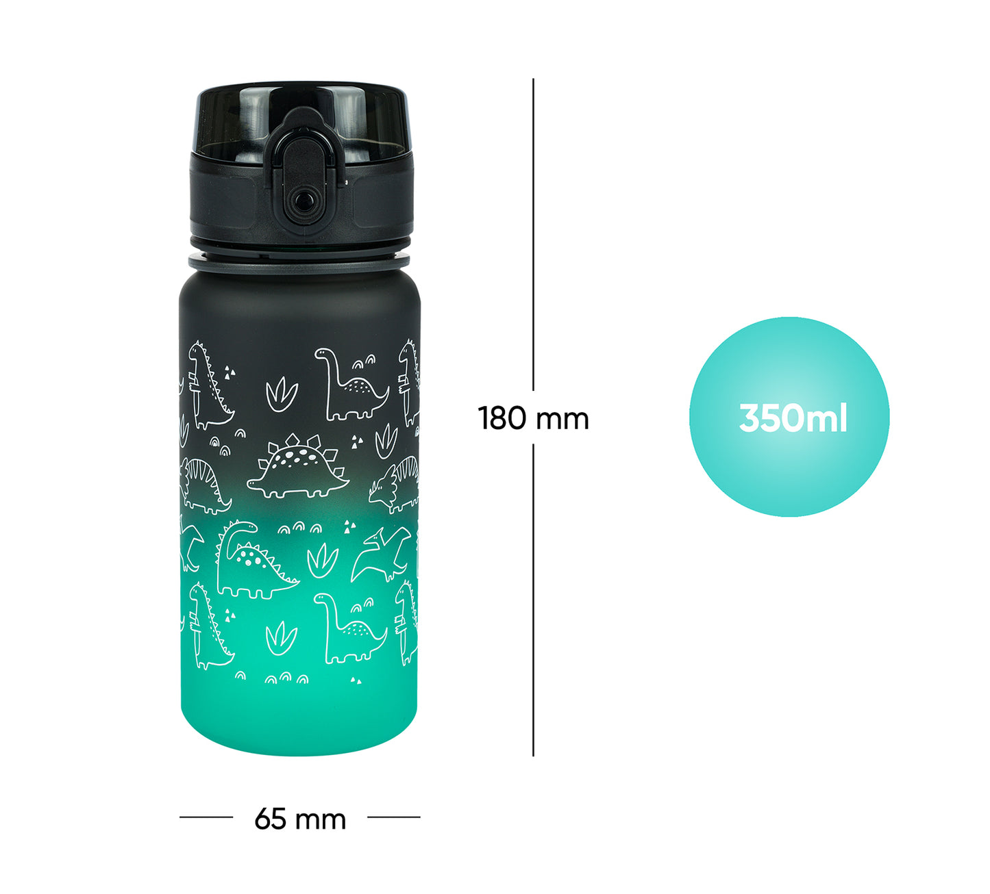 Tritan bottle Gradient Dino, 350 ml